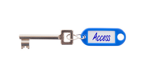 Key with Access label isolated