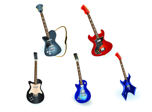 electric guitars set