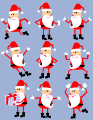 Cute cartoon santa set