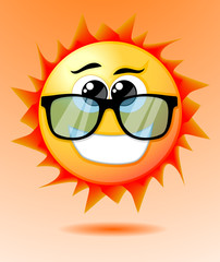 Cute cartoon sun