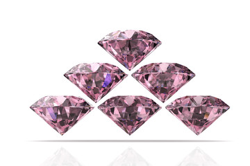 Pink diamond stone (high resolution 3D image)