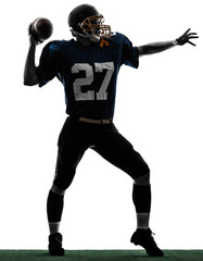 quarterback american throwing football player man silhouette