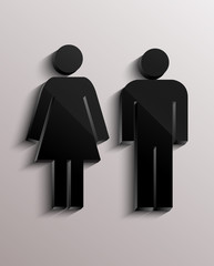 Man and woman sign