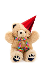 Teddy mit Partyhütchen