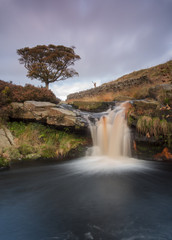 Fototapeta premium beautiful waterfall on the moorland in yorkshire