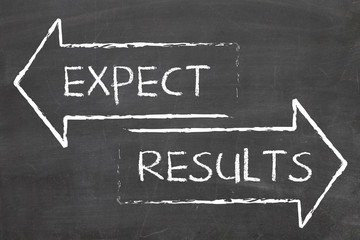 Results and Expectations Concept