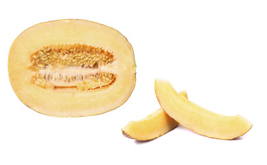 Ripe melon isolated