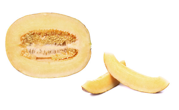 Ripe melon isolated
