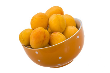 Yellow ripe apricots