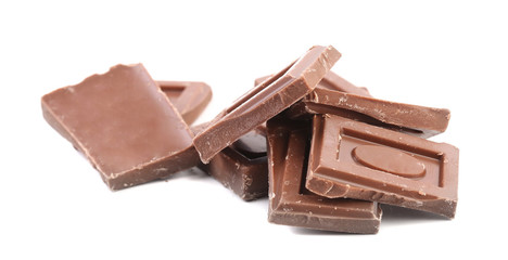 Chocolate bars broken.