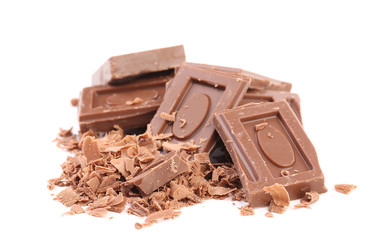 Chocolate bars and shaving.