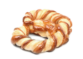 Delicious knot-shaped biscuits.
