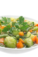 Delicious soup with fresh vegetables