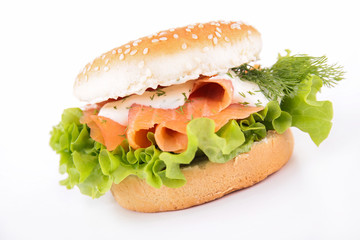 hamburger with salmon