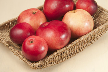 Fototapeta na wymiar Beautiful red apples