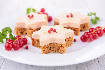 canape, christmas or new year toast