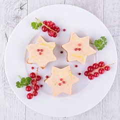 canape, christmas or new year toast