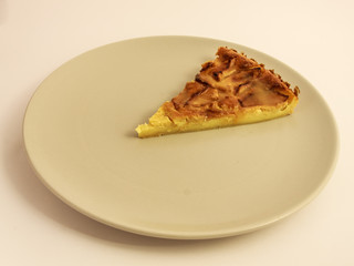 Porcion de tarta de manzana