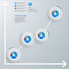 Infographics Vector Background Combination Chart