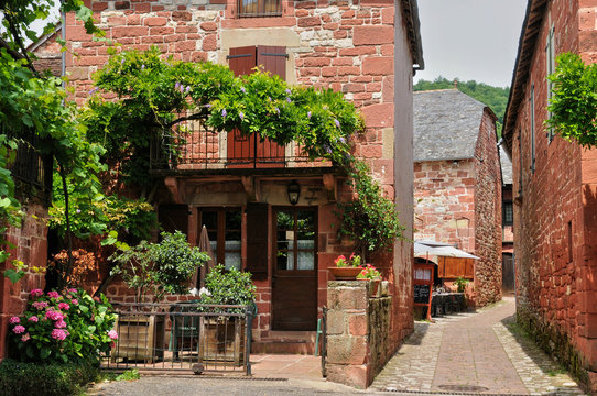 France, picturesque village of Collonges la Rouge