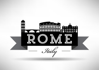 Rome Silhouette Banner Design