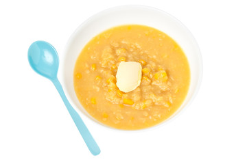 Corn soup isolated