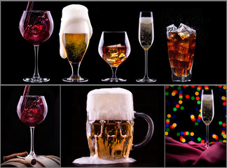 different images of alcohol