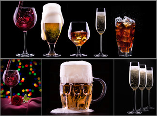 different images of alcohol