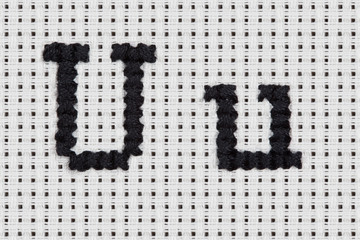 Cross-stitch - Alphabet and Icons - Uu
