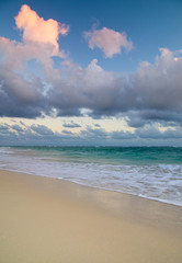sunset above the sea