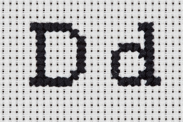 Cross-stitch - Alphabet and Icons - Dd