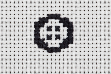 Cross-stitch - Alphabet and Icons - Button