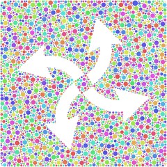 Four arrows into a square icon