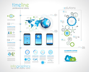 Timeline to display your data with Infographic elements