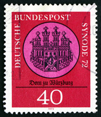 Postage stamp Germany 1972 Wurzburg Cathedral, Seal