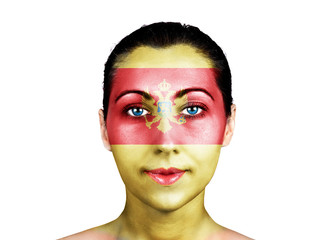 Face  with the Montenegro flag