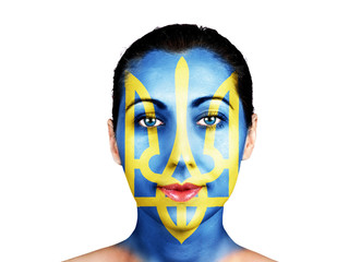 Face  with the Ukraine flag