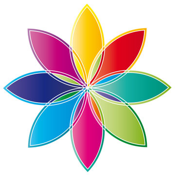 Farbige Blüte - Logo