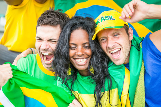 Brazilian Supporters at Stadium
