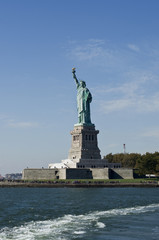 Fototapeta na wymiar Statue of Liberty with room for your type.