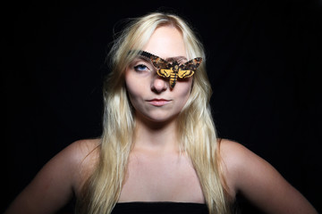 Death's-head Hawkmoth eye patch girl