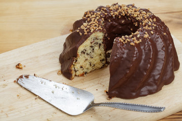 Marmorkuchen mit Schokoladenüberzug