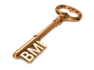 BMI - Golden Key. Health Concept.