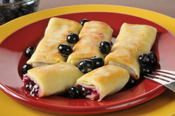 Blueberry crepes