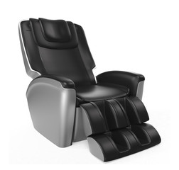 Obraz premium Black comfortalbe massage chair with clipping path