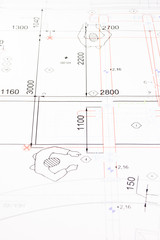 printed technical drawing