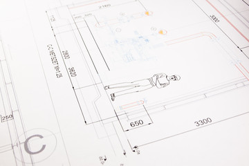 printed technical drawing