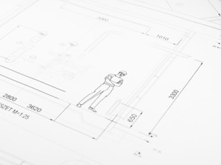printed technical drawing