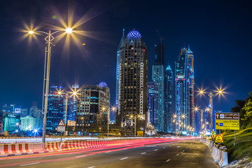 Fototapeta na wymiar Dubai Marina cityscape, UAE