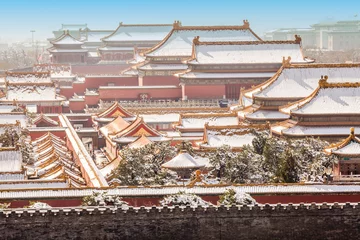 Fototapeten The Forbidden City in winter,Beijing,China © 06photo